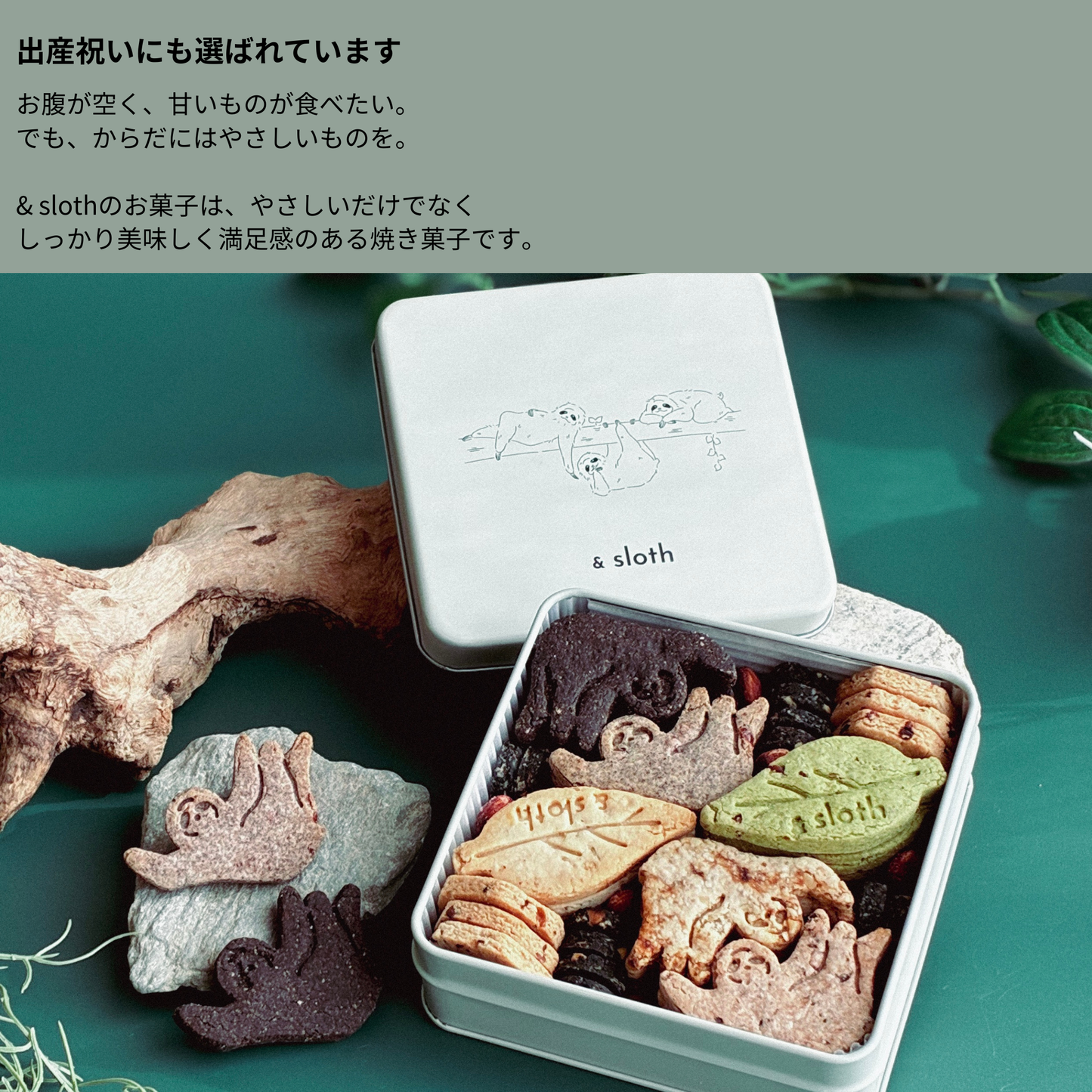& sloth オリジナルクッキー缶